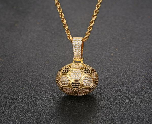 

football soccer pendant necklaces ball enamel crystal sporty ball hippie necklace for men and women chain luxury necklace5872752, Silver