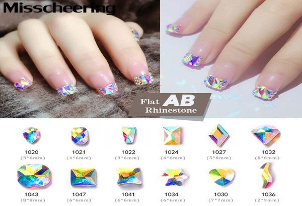 

shiny crystal rhinestones for nails ab colorful 3d flatback glass gems jewelry glitter diy nail art decorations 30 designs8089678, Silver;gold