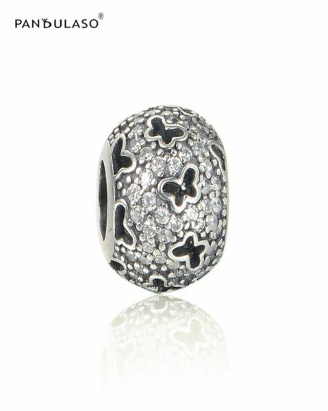 

silver beads fits p charms bracelet 925 sterling-silver-bead fluttering butterflies charm women diy jewelry9405314