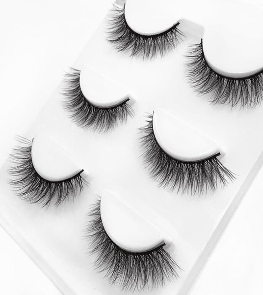 

3d mink hair false eyelashes eye lash natural cross eyelashes 3 pairsbox5423249