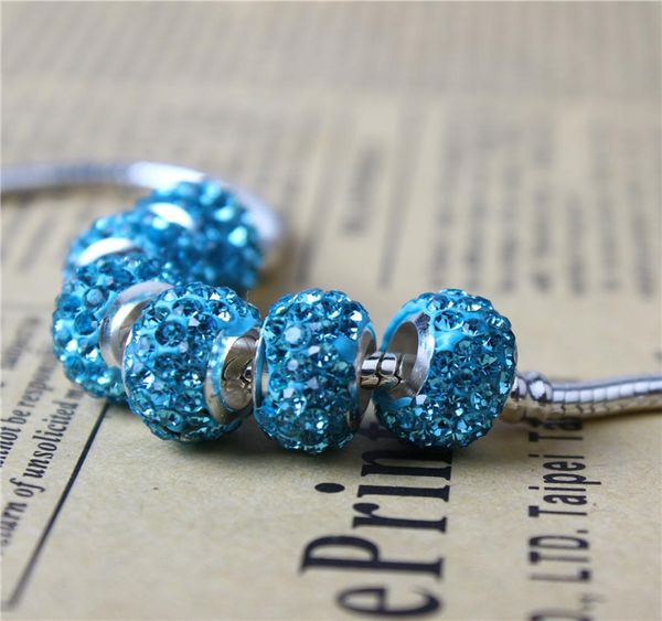 

sky blue crystal clay charm bead 925 silver plated fashion women jewelry stunning european style for p bracelet necklace pan7633623, Bronze;silver