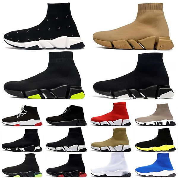 

designer socks speed runner 1.0 casual shoes fly knit platform mens black white sock shoe master womens sneakers classic speeds trainer spor