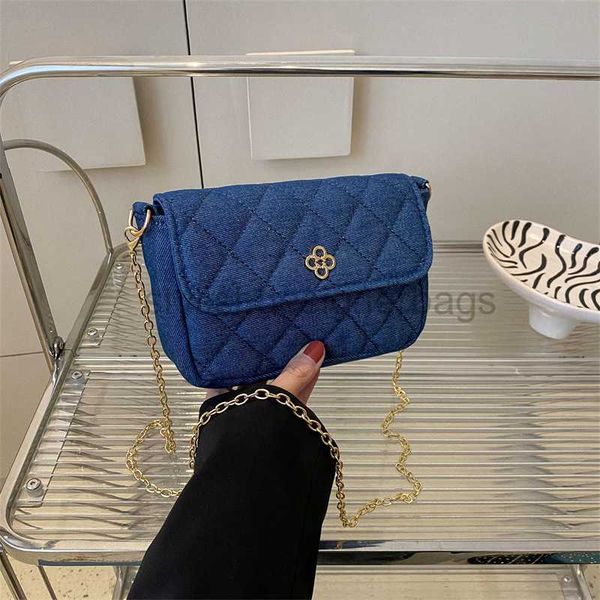 

cross body 2023 new medieval underarm bag denim bag one shoulder crossbody bag lock buckle saddle bag fashion chain bagstylishdesignerbags