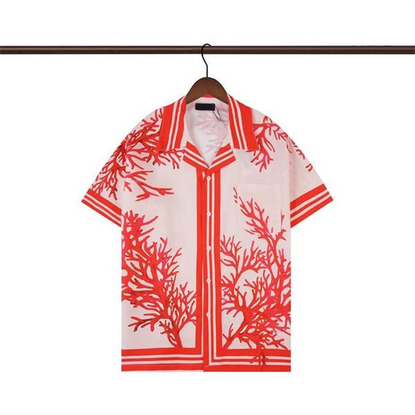 

luxury designer shirts mens fashion geometric print bowling shirt hawaii floral casual shirts men slim fit short sleeve318x, White;black