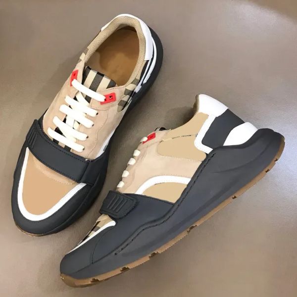 

designer shoes men shoe check sneakers vintage sneaker classic trainer lace-up trainers rubber shoe, Black