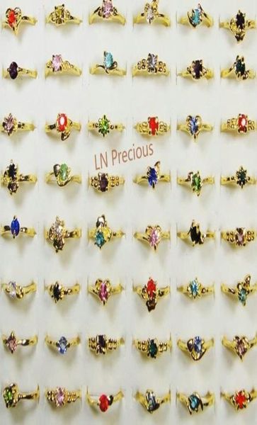 

fashion mix lots classic fashion rhinestone gold plated rings for women and girls whole jewelry lots lr119 6152809, Golden;silver