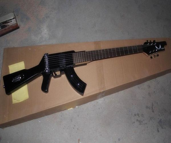 

specialshaped gun electric guitar black memorial can be customized to change upon request4708924