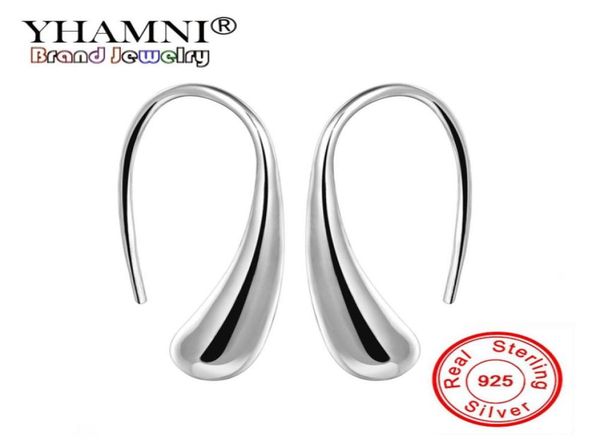 

yhamni real 100 925 sterling silver earrings for women with 925 stamp silver stud earring antiallergic fashion jewelry e00486508951754512, Golden;silver