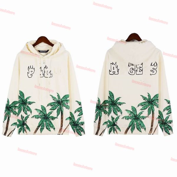 

mens hoodies sweatshirts designer clothing fashion palmes angels broken tail shark letter flock embroidery loose relaxed womens hooded sweat, Black