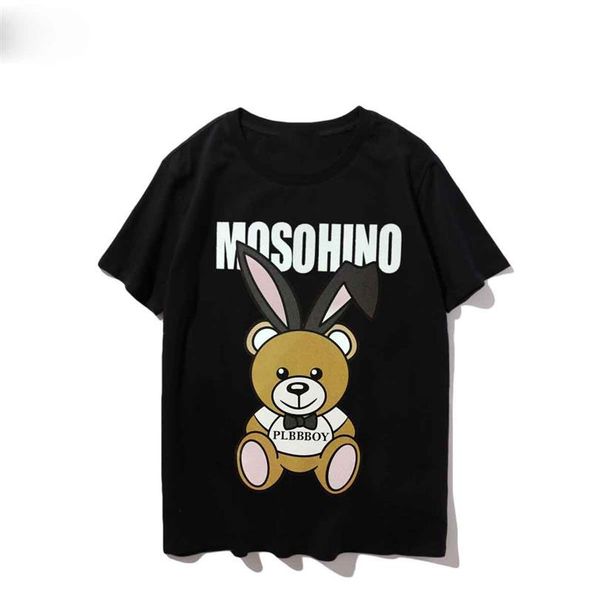 

moscno designer t shirt bear print mens t shirt moschiii better brand fashion summer t shirt short sleeve us size s-x304s, White;black