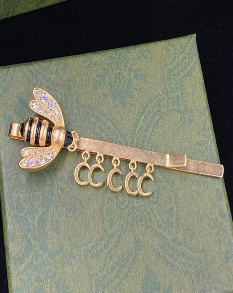 

luxury designers classic styles fashion bee hair barrettes clips ladies party gifts jewelry7214701, Golden;silver
