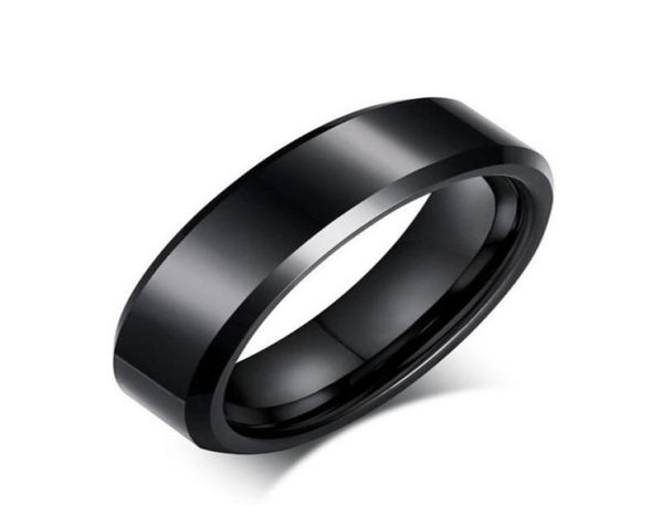 

custom engraving 6mm simple plain tungsten carbide engagement wedding rings silver black43599356300245