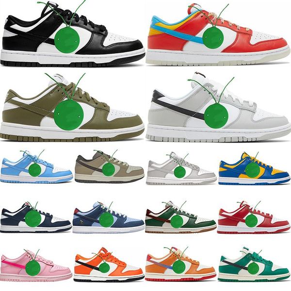 

men women shoes flat sneakers lows panda white black grey fog triple pink university blue red gold rose whisper active fuchsia mens casual t