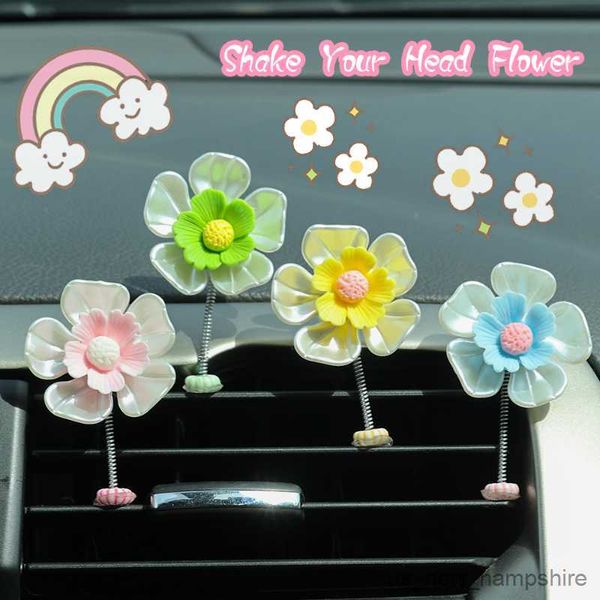 

decorations shaking bobble head flower ornament decorativeflowers car interior cute floret decoration accessories r230811