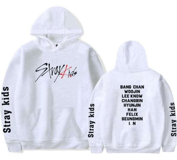 

songsanding stray kids sweatshirt kpop oversized hoodie graphic print korean clothes harajuku sweat femme oversize ladies fall clo3014866, Black