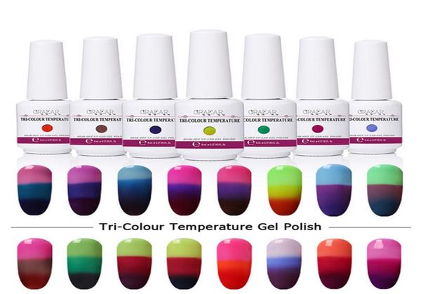 

8ml changing gel color chameleon nail gel polish soak off uv gel color changed by temperature difference perfect match mood reacti5140627, Red;pink