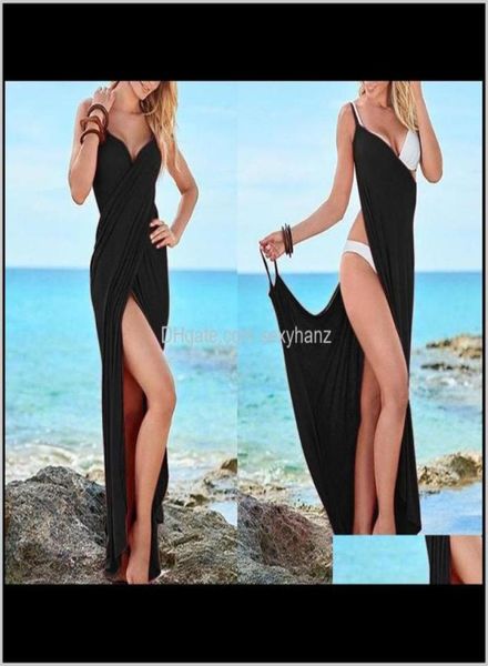 

swimwear womens clothing apparel women summer bathing suits long cover up sarong big plus size many colors beach dress1 xk4941996, White;black