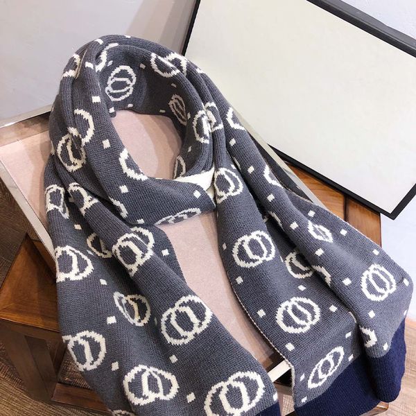

winter scarf scarves elegant warm letters design for man women shawl long neck, Blue;gray