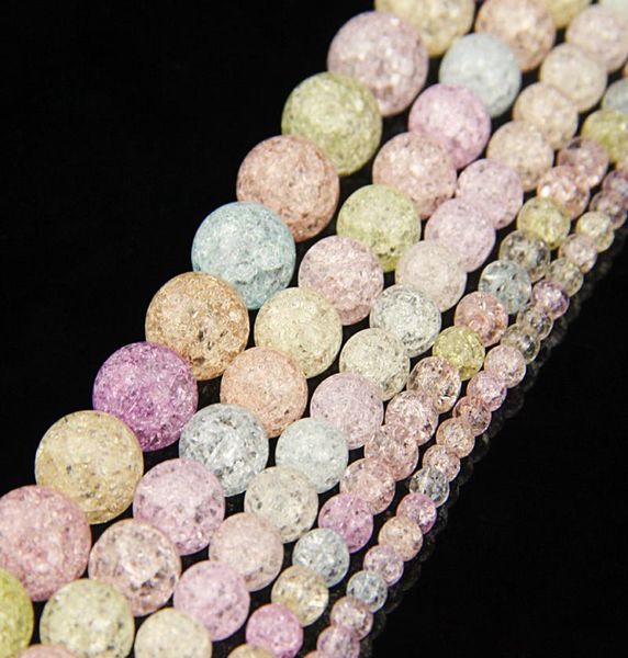

natural color frizzling crystal beads cracked quartz round crystal bead spacer loose beads for diy bracelet necklace jewelry makin2548754