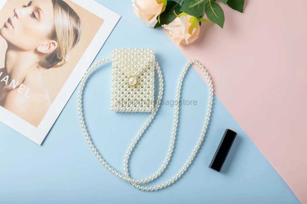 

shoulder bags 2023 new network red handwoven ins pearl bag women's crossbody mini small waist bagstylishhandbagsstore