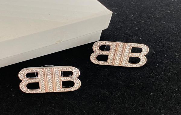 

stud luxurys designer womens earring fashion mens bb earrings jewelry formal women shine diamond pendant studs hoop ear rings wedd8932387, Golden;silver