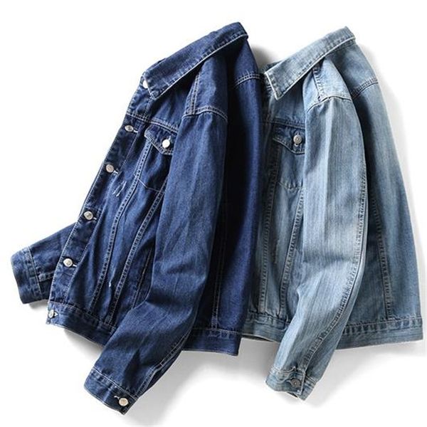 

mens jackets bomber denim outerwear ripped holes lt blue jean autumn spring garment washed coat 230810, Black;brown