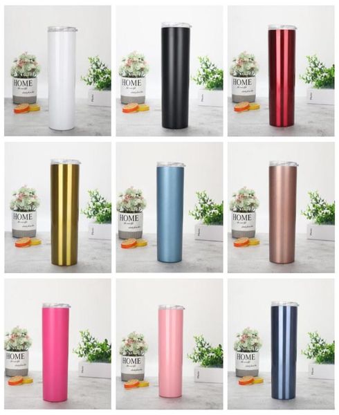 

tumbler stainless steel water bottle beer coffee mug lids insulated vacuum cups thermos wine glass 20oz double layer drinkware c725735215