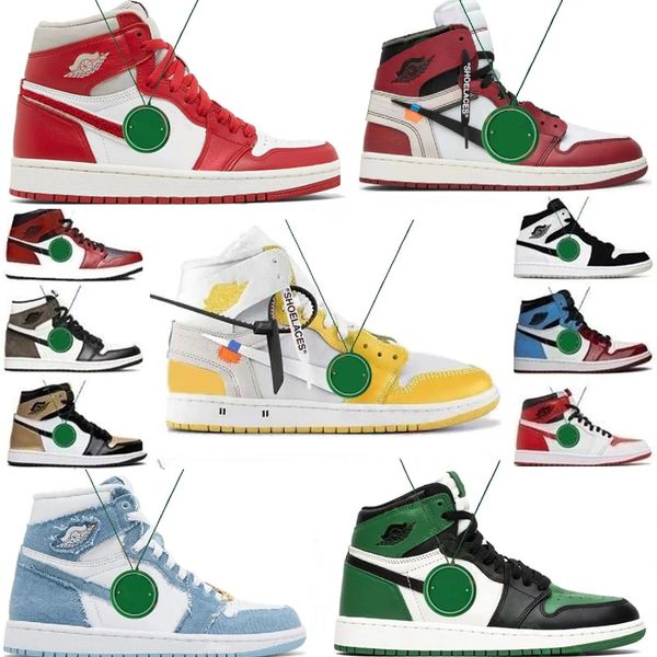

high basketball shoes for men women 1 sports sneakers black white university blue space jam lucky green mocha chicago shoe trainers women sn