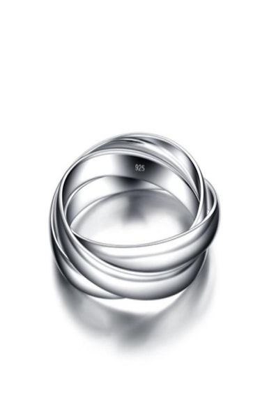 

sterling silver ring fashion 3 ring combinationcontracted solid 925 silver ring size 611 for womanpersonality silver jewelry2716773867935
