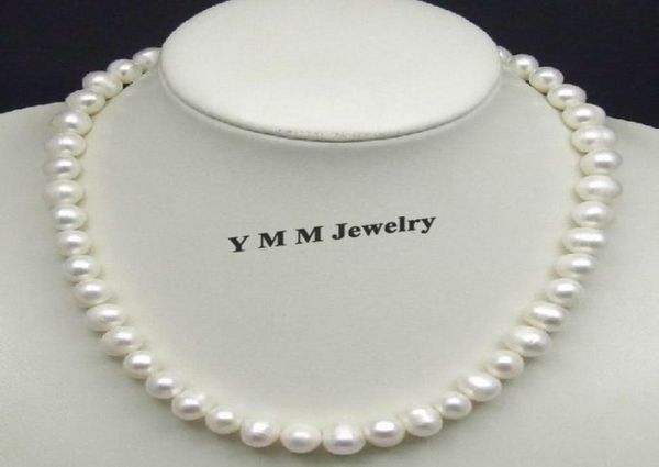 

personality white pearl necklace 10mm real freshwater pearl necklace genuine natural pearl jewelry7279154, Silver