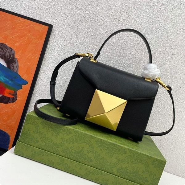 

designer women's bag tote crossbody bag mini sheepskin handbag 2023 fashion shoulder bag oversized rivet open and close luxury women&#0