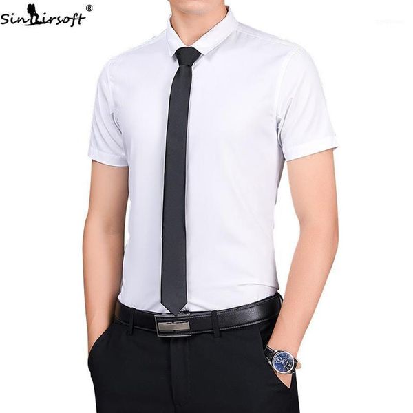 

men's short sleeve shirt summer thin nylon casual man shirts fashion trend slim long sleeve shirt for m278p, White;black
