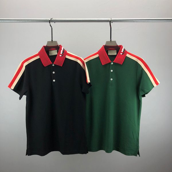 

men's plus tees & polos round neck embroidered and printed polar style summer wear with street pure cotton t-shirts 538, Black
