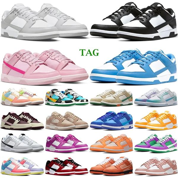 

23 men women shoes flat sneakers lowspanda rose white black whisper team gold blue unc triple pink grey fog raspberry strawberry peach mens