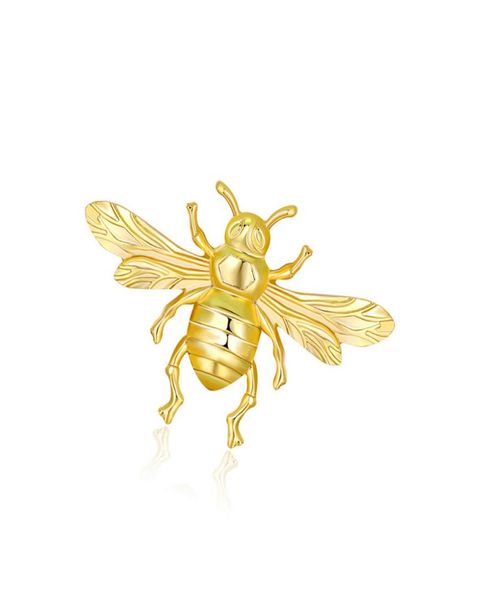 

5535cm gold bee brooch women insect brooches suit lapel pin fashion jewelry accessories for gift party3050913, Red;brown