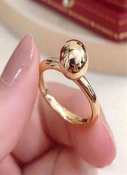 

s925 sterling silver for women hardwear series personality round ball ring luxury cold and elegant jewelry gift 3 colors7070812, Slivery;golden