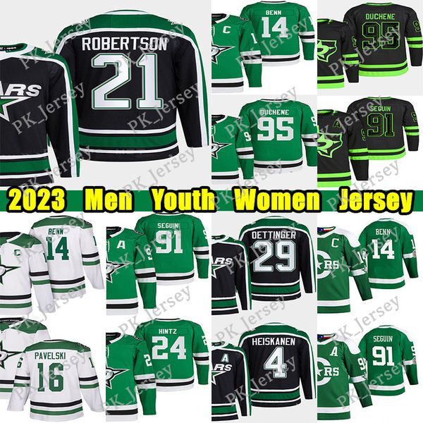 

#21 jason robertson reverse retro hockey jersey #29 jake oettinger jamie benn tyler seguin miro heiskanen joe pavelski roope hintz mike moda, Black;red