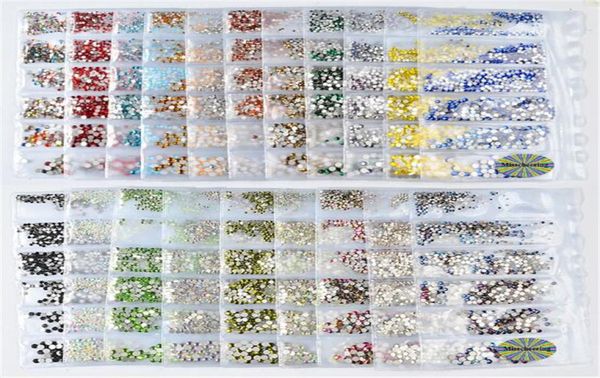 

20 colors crystal nail rhinestone 3d jewelry glass diamond gems nail art decoration diy craft rhinestones 6 size2972220, Silver;gold