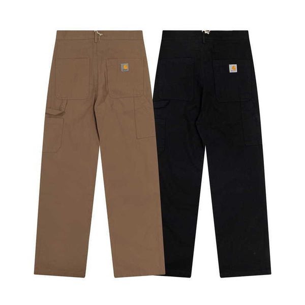 

new japanese fashion carharttwip khat overalls straight casual pants, Black
