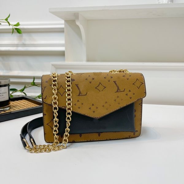 

designer luxury women handbag fashion messenger bag diagonal bag with chain shoulder bag buckle handbag 9041 21*14*7