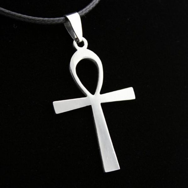 

fashion ankh key stainless steel pendant necklace egyptian mysterious symbol amulet men women gift ancient anka 4690154, Silver