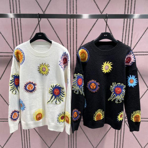 

womens sweaters designer sweatshirts knitting round neck v neck stylist trendy clothing autumn winter sweatshirt pullover sweater top, White;black