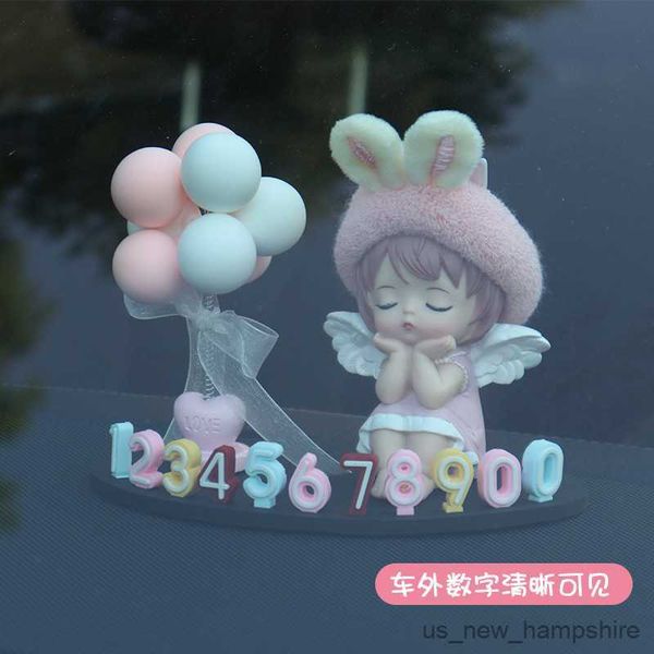 

decorations car cartoon telephone number plate interior anime decoration cute annie balloon ornament auto temporary parking card accessories