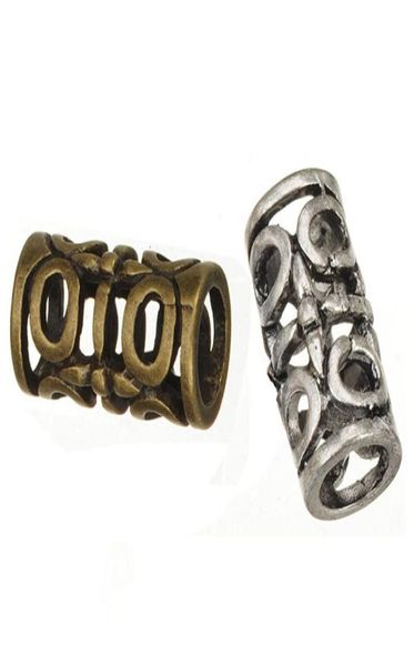 

metal tube beads for bracelets diy loose new vintage silver bronze hollow large hole fashion jewelry components 10x18mm 100pcslot4947897, Black