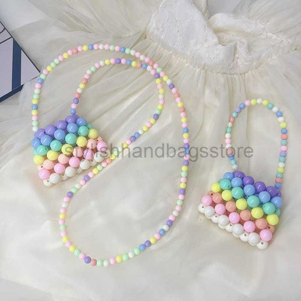 

shoulder bags 2023 summer candy color handmade woven bag pearl bag crossbody shoulder bag mini beaded small bag women's summerstylishha