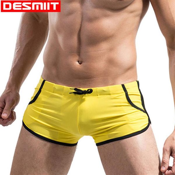 

desmiit swimwear men's swimming trunks for bathing swim shorts gay mens swimsuit beach wear surf boxer briefs sunga suit179g