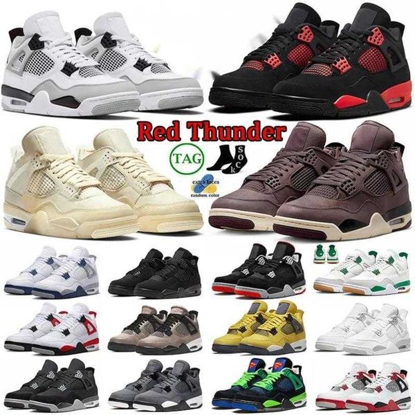 

4 shoes basketball men women 4s white cement reimagined wizards fire red dark iris unc racer blue lucky pine green rust pink mens trainers o
