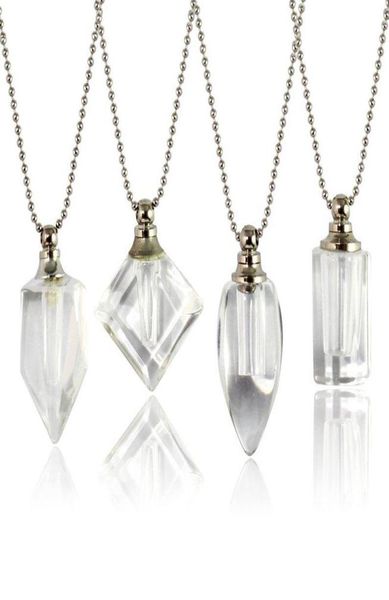

pendant necklaces 2pcs clear crystal vials urn jewelry cremation necklace for ashes9372619, Silver