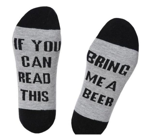 

man fashion hip hop street wear if you can read this bring me a beer socks make your own men039s socks1271567, Black