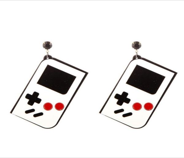 

new arrival game machine dangle earrings for womens white acrylic fashion jewelry trendy accessories5494090, Silver